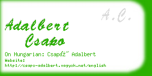 adalbert csapo business card